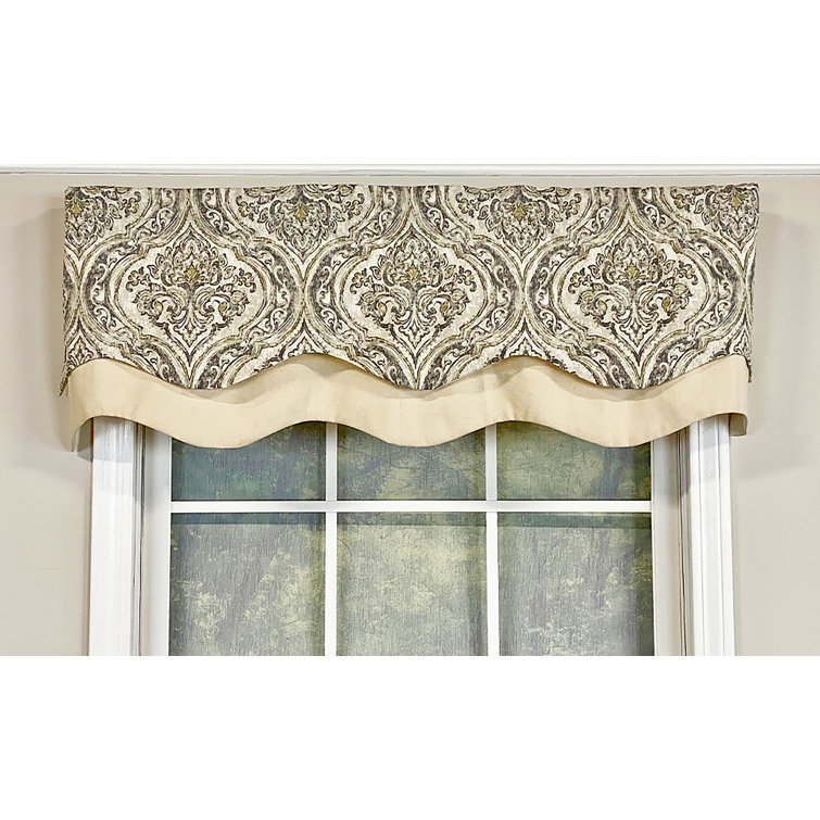 RLFisher Damask Scalloped Window Valance Perigold